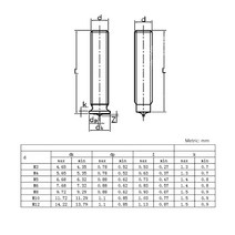 스터드용접기 Welding Screws Spot Head M3 M4 M5 M6 M8 Size Solid Studs Full Standard Pitch Male Bolts, 04 M6 (30pcs)_09 35mm