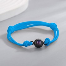 맞춤형 사진 프로젝션 팔찌 핸드메이드 브레이드 로프 팔찌 bull 맞춤형 기념 사진 주얼리 bull 트렌디한 가장 친한 친구 선물 AliExpress, Blue+Gold+adjustable