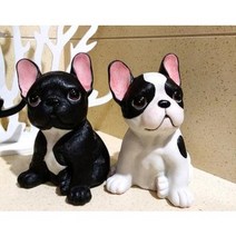 프랑스 프렌치 불독 장식 인형 강아지 동물 댕댕이 오브제 귀여운 인테리어 소품, A