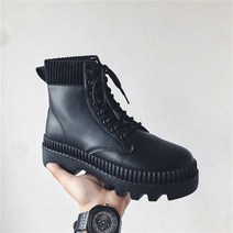 VIIBOY 2022 남성 사계절 고방남 가죽 부츠 두꺼운 바닥 마틴 부츠 영륜풍