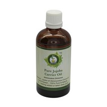 알브이 에센셜 퓨어 호호바 캐리어 오일 100ml 3.38oz - 시몬디아 치넨시스 순수 및 내추럴 콜드 프레스 100% R V Essential 428027, 100ml (3.38unzen)
