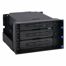 ICY DOCK Tray-Less 핫 스왑 탈착식 3X 3.5 인치 SATA/SAS HDD 도킹 인클로저 모바일 랙 2 x 5.25 인치 드라이브 베이(SATA 케이블 3개 포함), MB830SP-B
