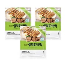 간편식 자취 야식 오양 반찬동그랑땡1kg 2봉 + 쌀떡고기산적 1봉