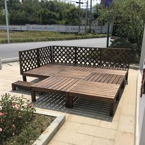 조립식평상 야외평상 데크 카페 펜션 정자 쉼터 계곡, 100x30x9단 1개 1