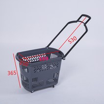 이동식 마트 장바구니 쇼핑 트롤리 다이소 카트, 미디엄 35L 타이로드 다크 그레이