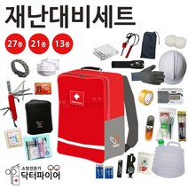커스커즈 재난대비용품 생존배낭 27종 풀세트, 혼합색상, 1개