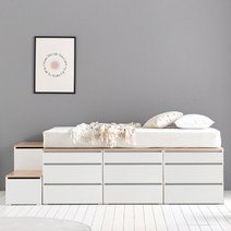 필인2 평상형 ss 수납침대 3단서랍장3개 세트3, 3번세트(차콜)