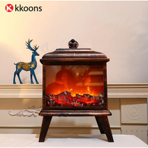 LED 실내 불멍 조명등, 브라운(D타입)