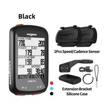 자전거 속도계 Magene c406 pro 자전거 속도계 mtb 도로 개미 + 케이던스 속도 센서 자전거 컴퓨터 무선 주행 거리계 사이클링 gps 사이클로 컴퓨터, 검은색 추가 2개의 센서