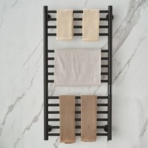 수건건조기 화장실 난방 수건 샤오미 전기 수건 랙 욕실 장비 스테인레스 스틸 온도 및 시간 제어 스마트 온열 수건 레일 타월 워머, CHINA, 미국 + Left+110V, Black 98cmX50cm