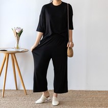 코코세븐 찰랑 빅사이즈 티셔츠 바지 투피스 상하세트 L XL