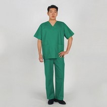 간호복세트 치과유니폼 그린 수술내의