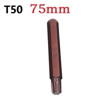 마그네틱 Torx 전동 드라이버 비트 30/75mm S2 스틸 10mm 육각 섕크 임팩트 T20/T25/T30/T40/T45/T50/T55 1, 13 75mm-T50