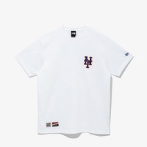 뉴에라 MLB 쿠퍼스타운 아플리케 뉴욕 메츠 티셔츠 화이트 13338694
