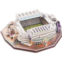 캐릭터인형3D 경기장 퍼즐 모델링 키트 어린이 성인 13.78x11.81x3.94in (Color : Anfield Stadium), 08 Stamford Bridge Stadium