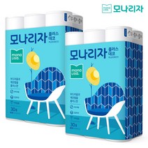모나리자 플러스 데코 화장지 27m, 30롤, 2팩