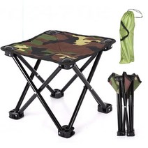 소좌대 낚시의자두꺼운 벤치 의자 28x28cm 알루미늄 합금 암말 초경량 아웃도어 캠, 01 Military Camouflage