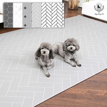 애견 미끄럼방지 매트 100%방수매트, 그레이헤링본