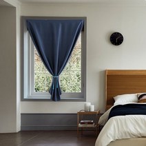 무타공 찍찍이 암막커튼 간편설치 셀프 방한 가림막 커텐