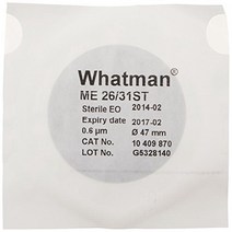 Whatman 10409870 ME26/31 Sterile Mixed Ester Filter Membrane 47mm Circle with 3.1mm White Grid 0.6, 1, 0.6µm Pore Size, 47mm Black Ci