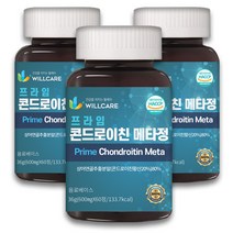 윌케어 프라임 콘드로이친 메타정 알약 HACCP 식약처인증, 60정, 3병