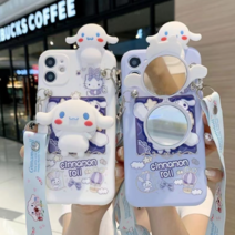 제이펀 갤럭시 A32 lte 케이스 거울 그립톡 스트랩 캐릭터 목걸이형 폰케이스 A32 4G