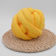 자이언트얀 겨울 벨벳 얀 밍크 망고 털 뜨개 실 왕모찌실 가방뜨기 직경2cm, 4센티 크림 250g