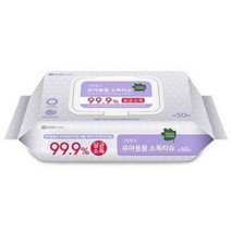 그린핑거 유아용품 소독티슈 캡형 50매, 62개