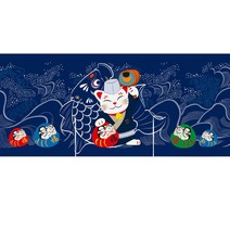 Gudaform 다찌노렌 네코이루마 / 일식디자인 가림막 인테리어 가리개 커튼 / 주문제작