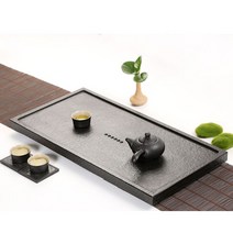 차판 다도 퇴수기 트레이 전통 돌 차반 다기받침 다기상, 90cmx45cmx3cm
