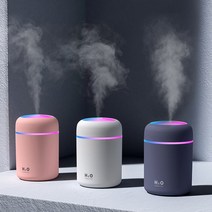 다채로운 미니 가습기 사무실 침실 등을 위한 USB 데스크탑 가습기(4개의 예비 면봉 포함), 네이비 블루