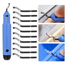 수공구 Metal Deburring Tool Kit 65Mn Steel Cutters Set Burr Remover Hand for Wood Plastic Aluminum Copp, [01] as photo