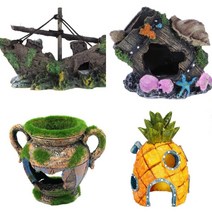 어항속 놀이터 구피 물고기 집 베타 새우집 수족관 은신처 장식, 작은오크통