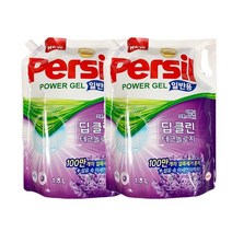 퍼실 파워젤 딥클린 라벤더 코튼 프레쉬 일반용 리필, 1.8L, 2개