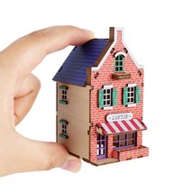 DIY 나무 모형 조립 키트 미니 카페 드 유럽 로체, 단품, 단품