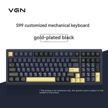 VGN S99 기계식 가지 스왑 RGB 게임용 6000mAh 유선키보드, 기본, C02-ice Cream Switch, T03-Black