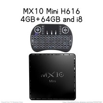 ott박스 MX10 미니 H616 6K TV 박스 안드로이드 10 쿼드 코어 4GB RAM 64GB ROM WIFI 스마트 셋톱 콘솔 IPTV OTT 수신기 M3U 3D 지원, 06 4gb 64gb And I8_03 영국 플러그