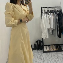 스티치 a라인 카라 원피스
