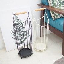 커피숍 현관 업소용 우산꽂이 카페 철제바스켓 보관대, 블랙