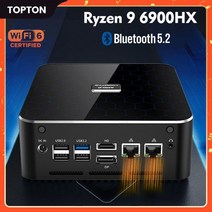 스틱PC 초 미니 PC MINIPC 안드로이드 피시 2023 년 신제품 AMD 6nm 라이젠 9 6900HX 7 프로 6850H 게임용 컴퓨터 DDR5 4800MHz PCIe4., Ryzen 5 PRO 6650U, EU, No Ram No HD No WiFi