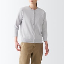 무인양품 여성용 UV컷 강연 크루넥 가디건 BAD51ZZZ