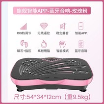 운동기구 덜덜이 가정용 피트니스 쉐이크보드 마사지 전신운동 바디슬리머 다이어트, 로즈파우더/199단/무선리모컨/블루투스 스피커