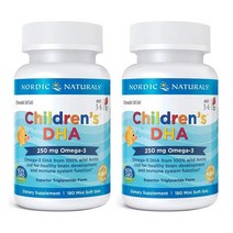 노르딕내츄럴스 어린이 DHA 250mg 오메가-3 소프트젤 스트로베리, 180개입, 2개
