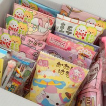 [유하랜박]3배 다꾸 올윰자 랜덤박스 도무송 인스 스티커 떡메모지 랩핑지 포장용품 세트, 3개