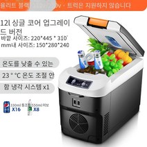 COSYEVNO 차량용 냉장고 12V24V 미니 미니, 12L -12V/220V