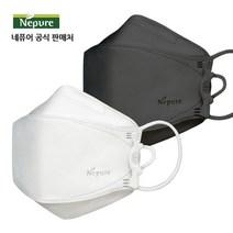 네퓨어 프리미엄 KF94 대형 황사 미세먼지 끈조절 컬러 마스크, 프리미엄 KF94 흰색+진한회색 30매씩