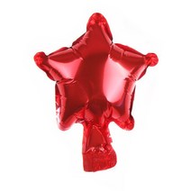 파티샵 은박별풍선 5인치 (10개입) 12cm, 레드