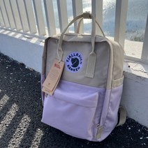 피엘라벤 칸켄가방 FJALLRAVEN 방 하이 여행 방수 여성 캐주얼 포그 레인보우 아트, 라벤더 퍼플과 포그 컬러