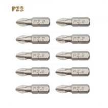10pcs 25mm 자기 스크루 드라이버 비트 세트 1/4 "육각 섕크 SPhillips/크로스 헤드 드릴 PH1/PZ1/PH2, 03 PH3