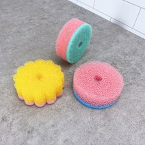 [1+1] 파미레 원형 스펀지 수세미, 랜덤발송 1+1